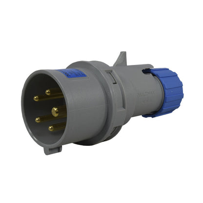 Clavija 16A 3P+N+T 9H IP44 250V Azul MULTIMAX PALAZZOLI