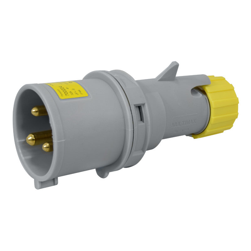 Clavija 32A 2P + T 4H IP44 130V Amarillo MULTIMAX PALAZZOLI