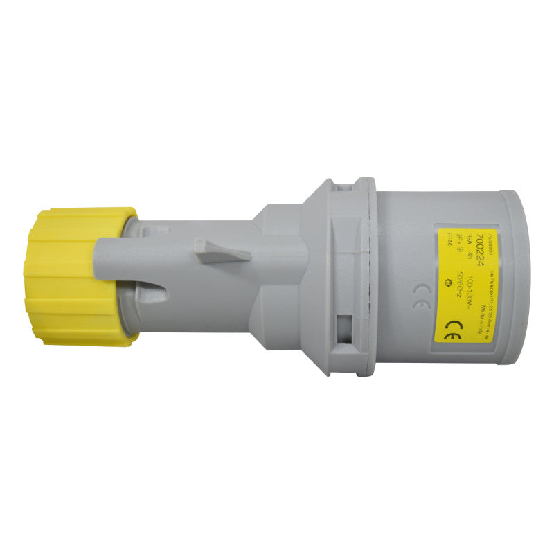 Clavija 32A 2P + T 4H IP44 130V Amarillo MULTIMAX PALAZZOLI