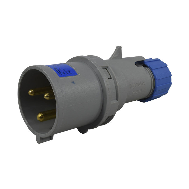 Clavija 32A 2P + T 6H IP44 250V Azul MULTIMAX PALAZZOLI