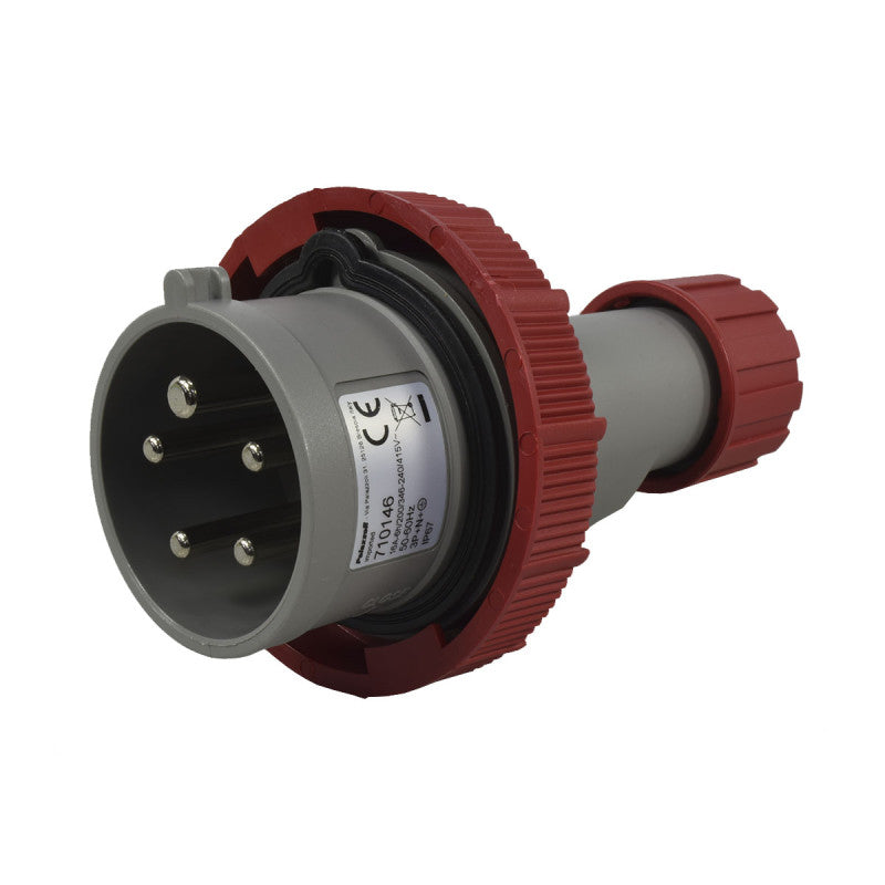 Clavija 16A 3P+N+T 6H IP67 415V Rojo MULTIMAX PALAZZOLI