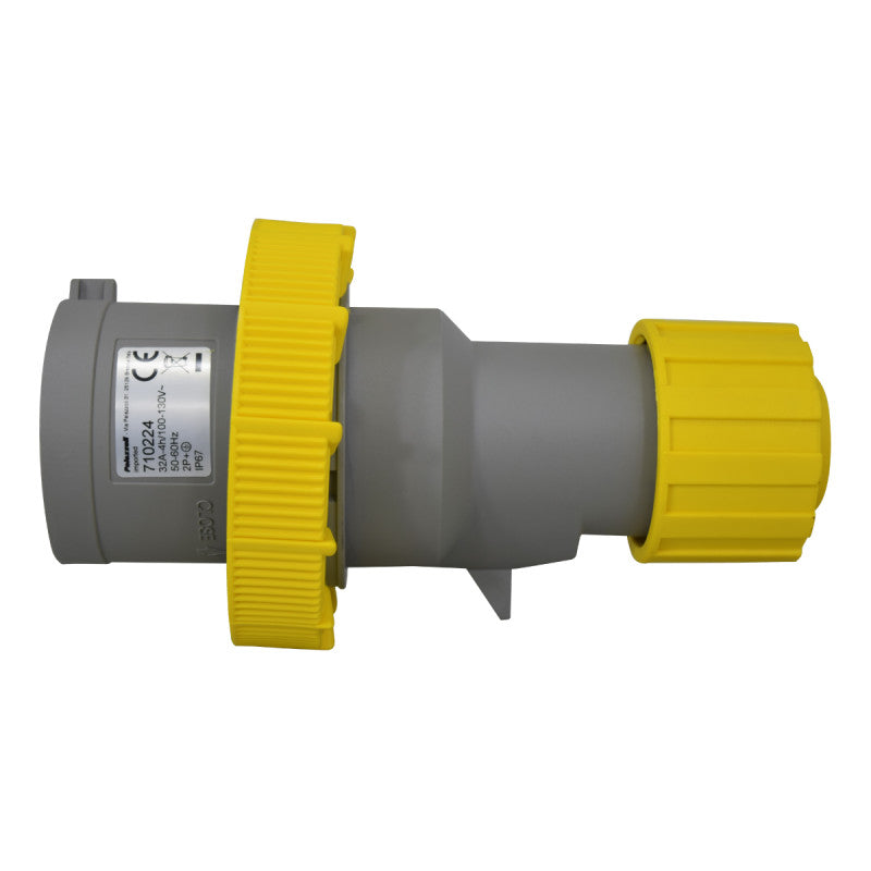 Clavija 32A 2P + T 4H IP67 130V Amarillo MULTIMAX PALAZZOLI