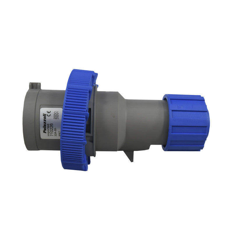 Clavija 32A 2P + T 6H IP67 250V Azul MULTIMAX PALAZZOLI