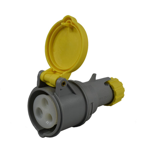 Toma Aérea 16A 2P + T 4H IP44 130V Amarillo MULTIMAX PALAZZOLI