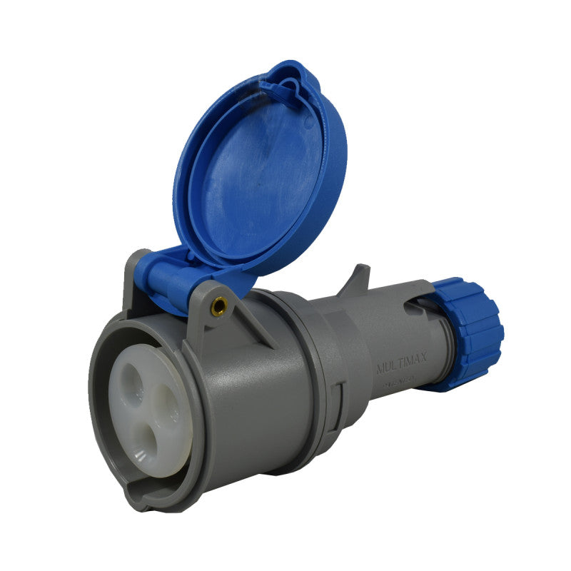 Toma Aérea 16A 2P + T 6H IP44 250V Azul MULTIMAX PALAZZOLI