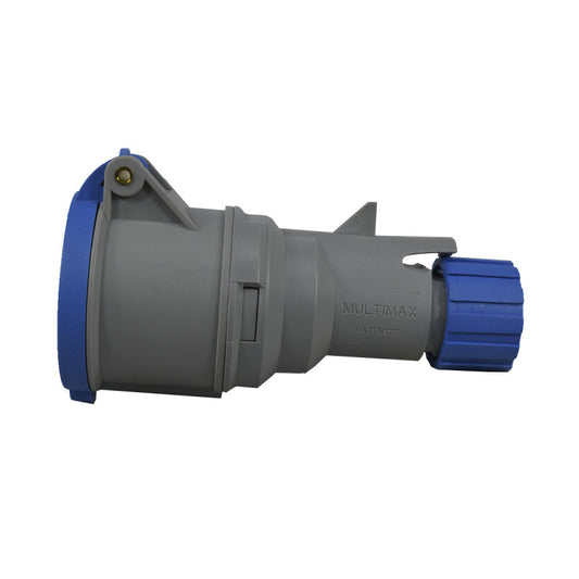Toma Aérea 16A 3P + T 9H IP44 250V Azul MULTIMAX PALAZZOLI