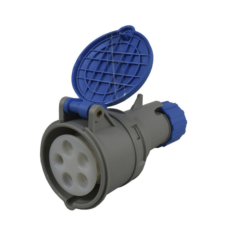 Toma Aérea 16A 3P+N+T 9H IP44 250V Azul MULTIMAX PALAZZOLI