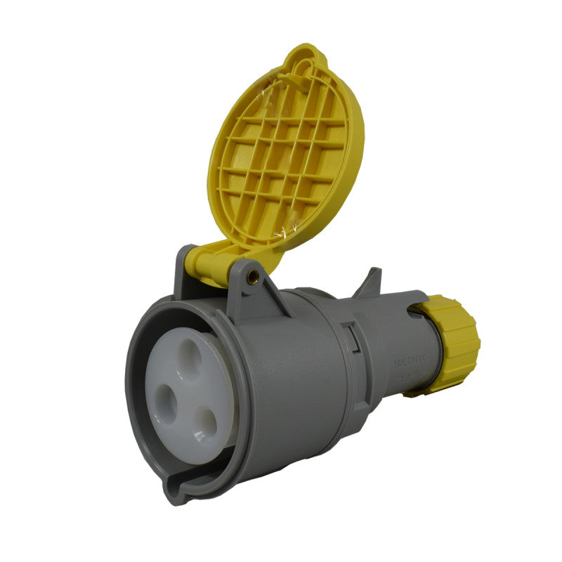 Toma Aérea 32A 2P + T 4H IP44 130V Amarillo MULTIMAX PALAZZOLI