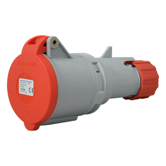 Toma Aérea 32A 3P + T 6H IP44 415V Rojo MULTIMAX PALAZZOLI