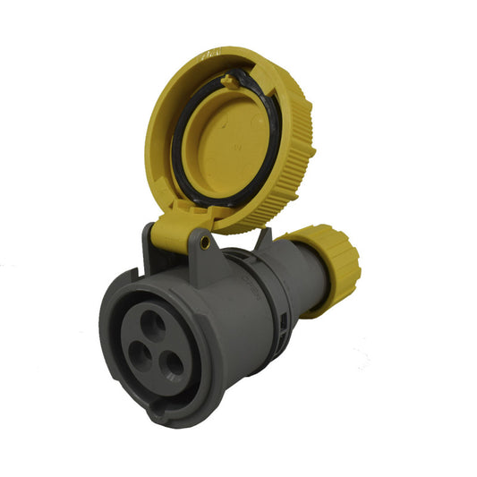 Toma Aérea 16A 2P + T 4H IP67 130V Amarillo MULTIMAX PALAZZOLI