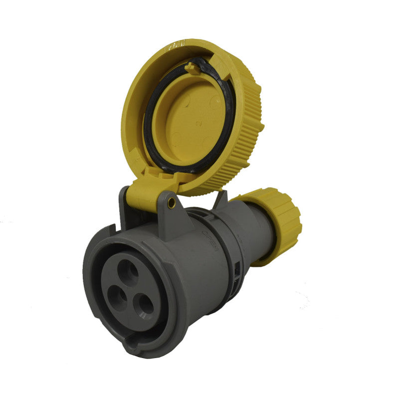 Toma Aérea 16A 2P + T 4H IP67 130V Amarillo MULTIMAX PALAZZOLI