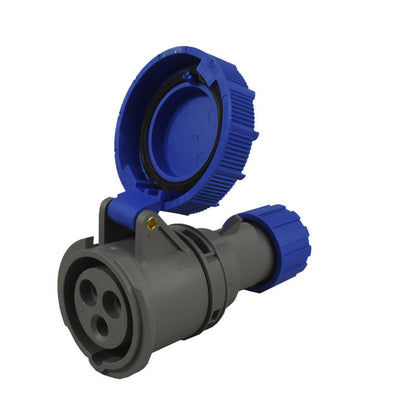 Toma Aérea 16A 2P + T 6H IP67 250V Azul MULTIMAX PALAZZOLI