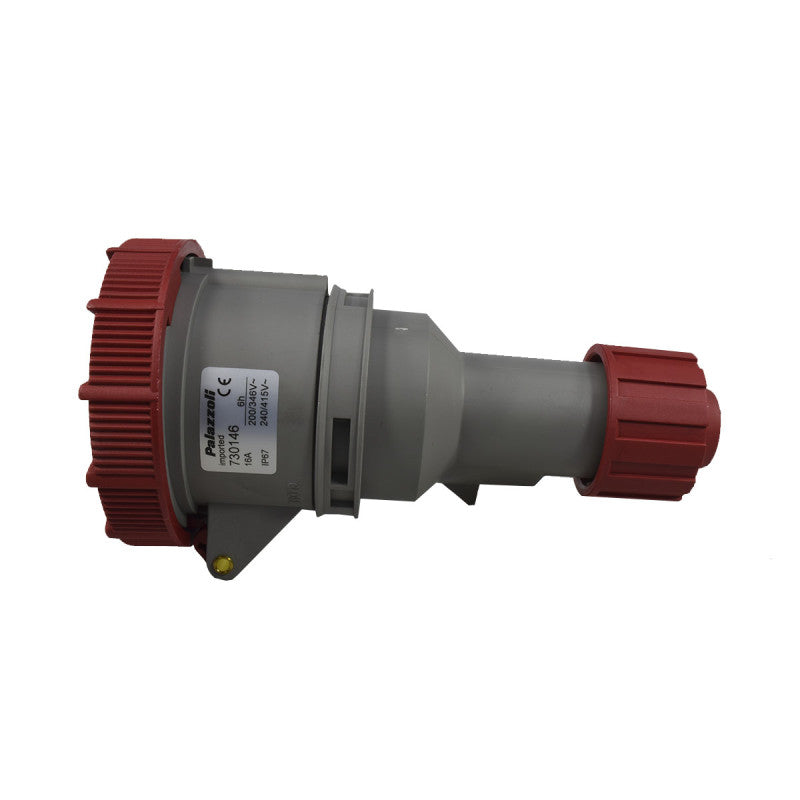 Toma Aérea 16A 3P+N+T 6H IP67 415V Rojo MULTIMAX PALAZZOLI
