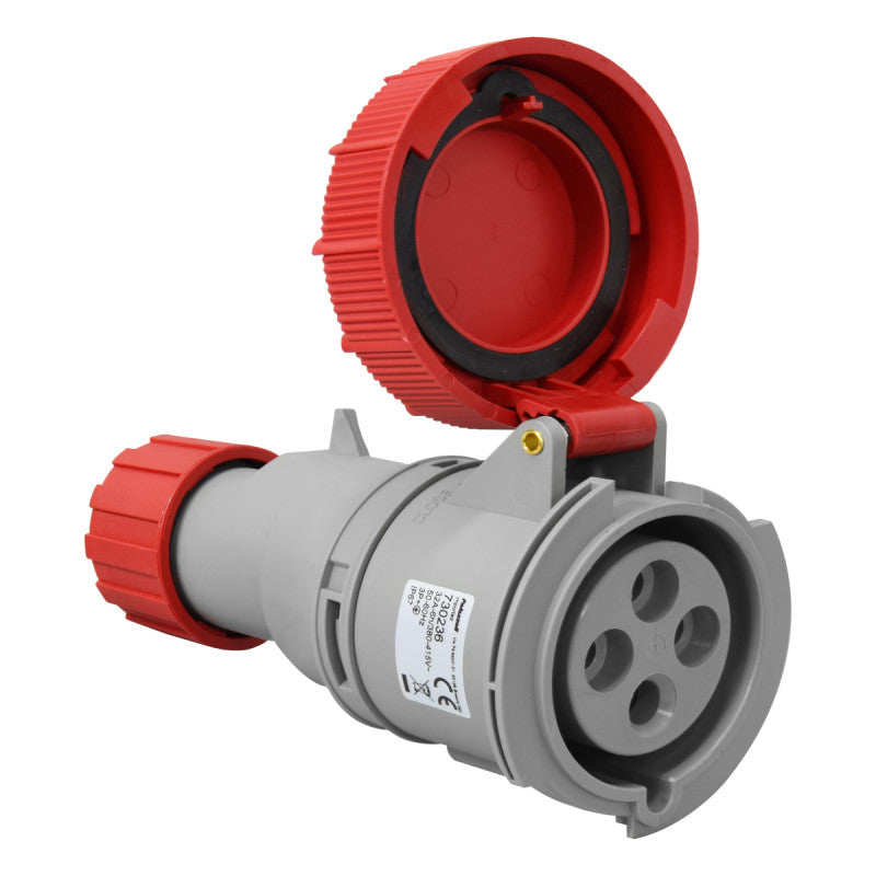 Toma Aérea 32A 3P + T 6H IP67 415V Rojo MULTIMAX PALAZZOLI