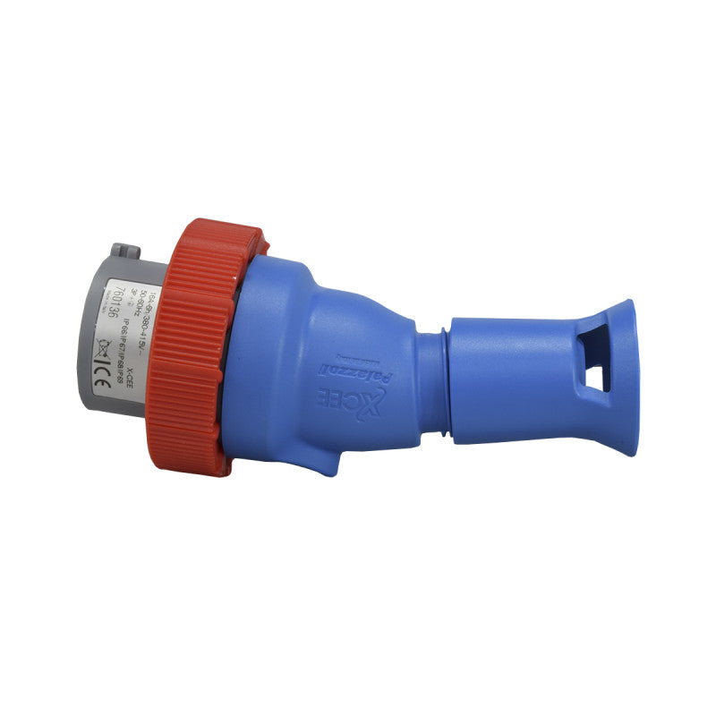 Clavija 16A 3P + T 6H IP67 400V Rojo X-CEE PALAZZOLI