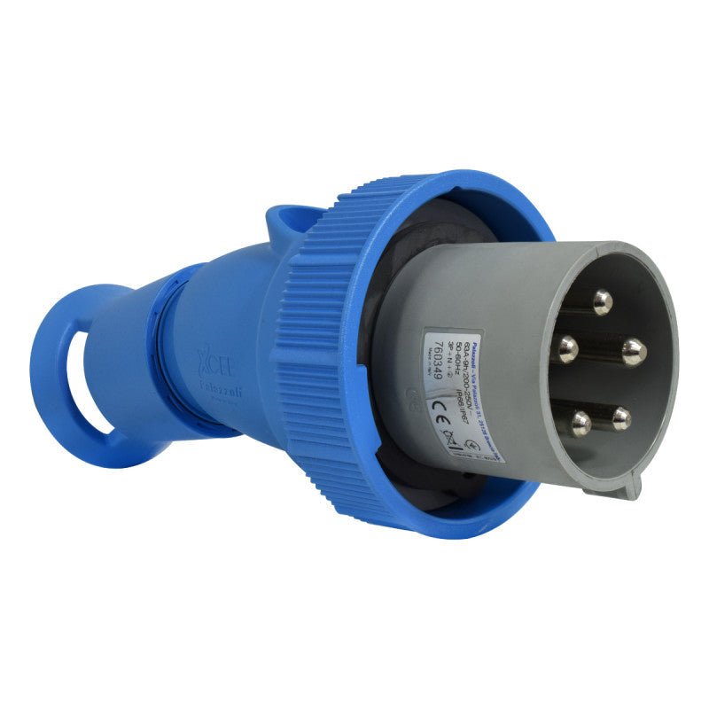 Clavija 63A 3P+N+T 9H IP67 230V Azul X-CEE PALAZZOLI