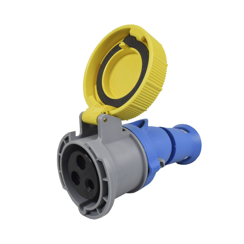 Toma Aérea 32A 2P + T 4H IP67 110V Amarillo X-CEE PALAZZOLI