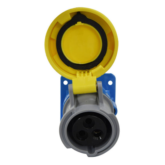 Toma Incrustar 16A 2P + T 4H IP67 110V Amarillo X-CEE PALAZZOLI