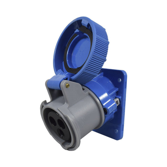 Toma Incrustar 16A 2P + T 6H IP67 230V Azul X-CEE PALAZZOLI