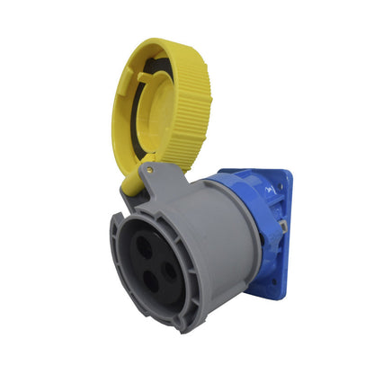 Toma Incrustar 32A 2P + T 4H IP67 110V Amarillo X-CEE PALAZZOLI