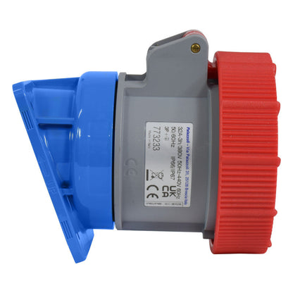 Toma Incrustar 32A 3P + T 3H IP67 400V Rojo X-CEE PALAZZOLI