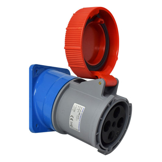 Toma Incrustar 63A 3P + T 6H IP67 400V Rojo X-CEE PALAZZOLI