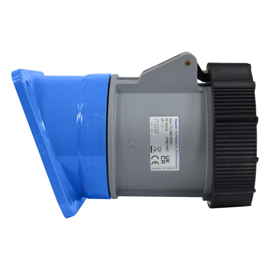 Toma Incrustar 63A 3P + T 7H IP67 500V Negro X-CEE PALAZZOLI