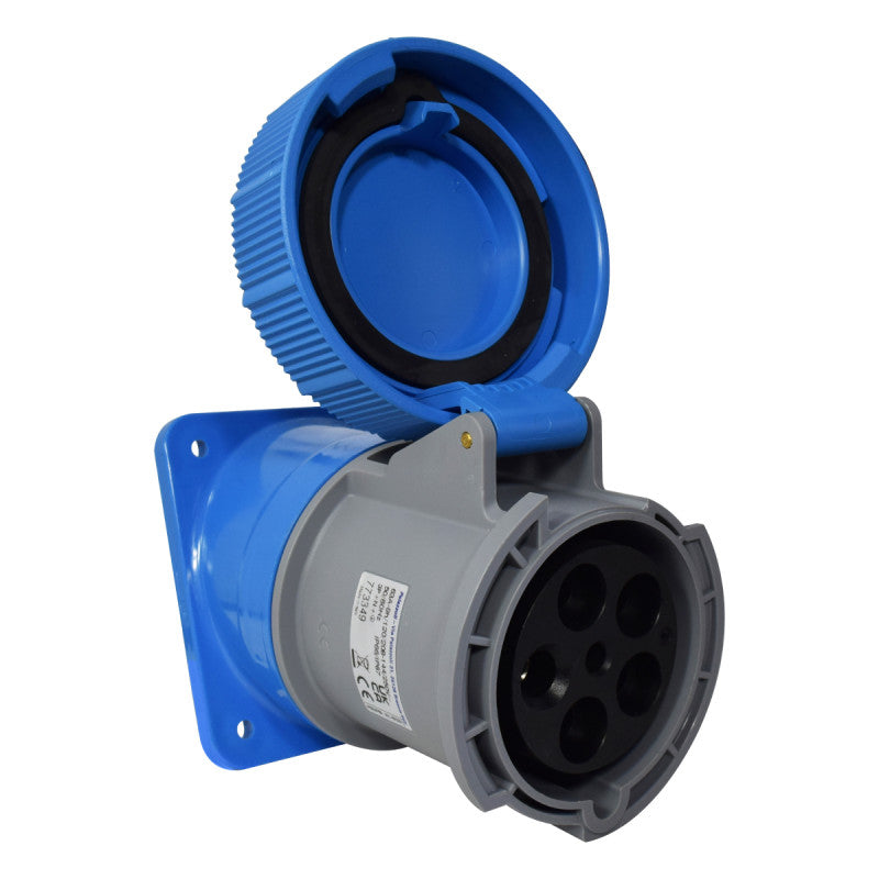 Toma Incrustar 63A 3P+N+T 9H IP67 230V Azul X-CEE PALAZZOLI