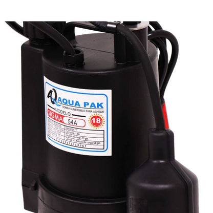 Bomba de Achique SIGMA l 1/6HP l 1" l 1x115VAC