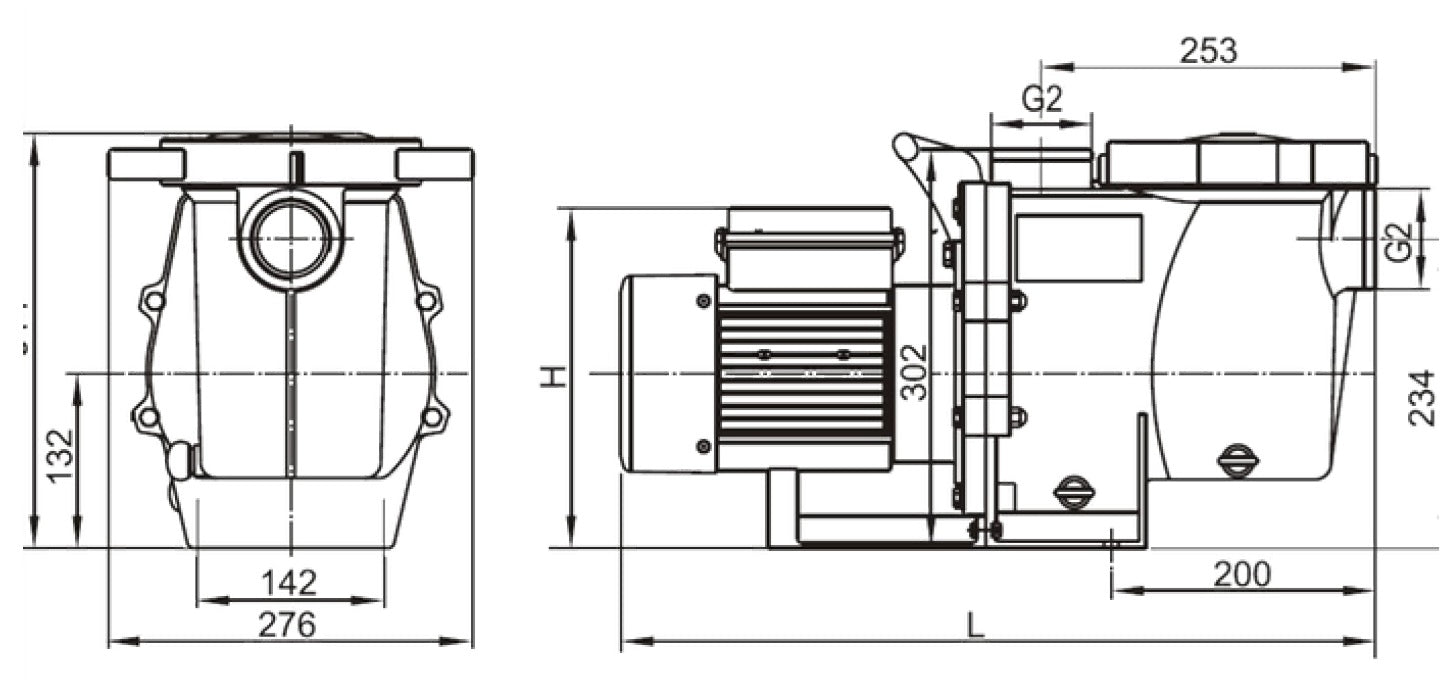 Bomba de Piscina MAAAXPUMP SWPB300 l 3 HP l 220V l 2" X 2" l 550 lpm l 22 m